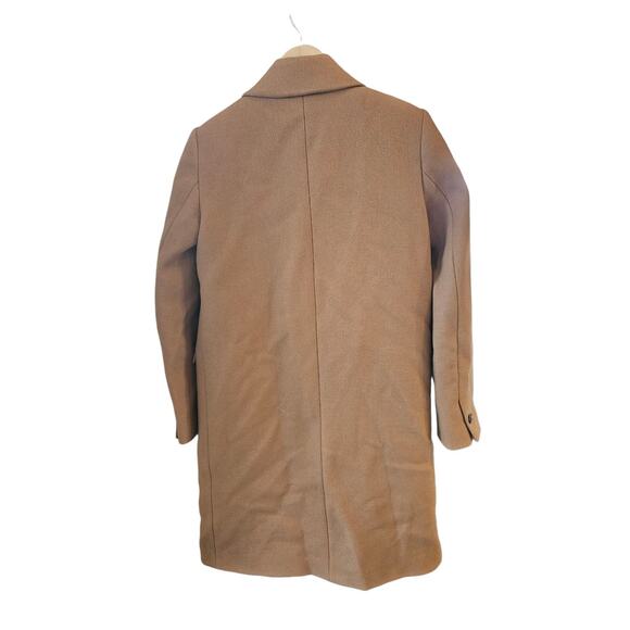Zara Wool Blend Tan Pea Coat, Women's EUR SIZE M, USA size Medium. - Picture 3 of 7